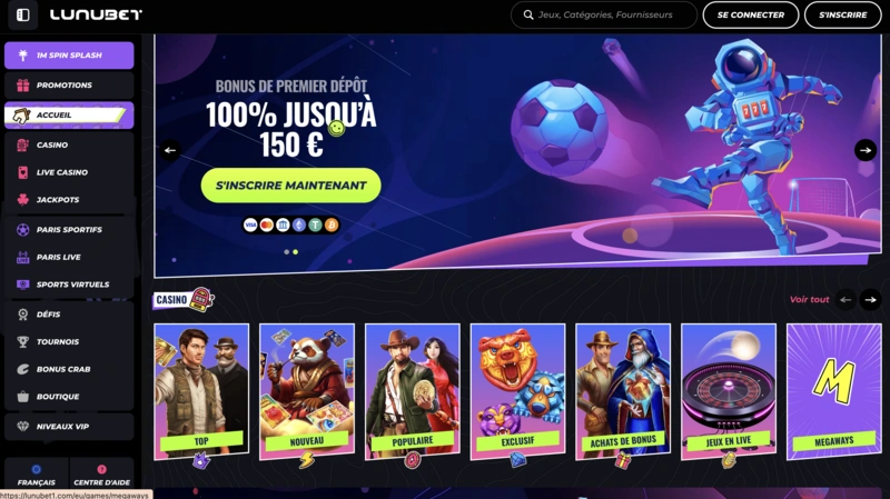 LunuBet Homepage